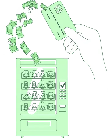 Contactless micropayment Illustration