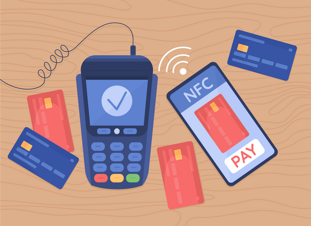 Contactless payment  Illustration