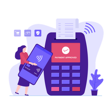 Contactless Payment  Illustration