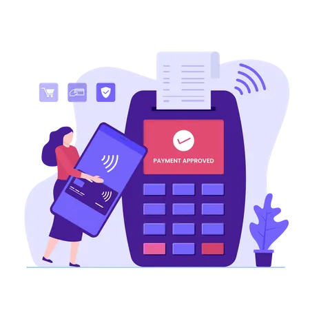 Contactless Payment  Illustration