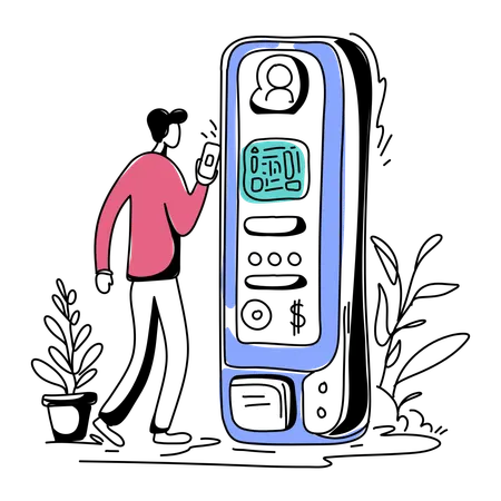 Contactless payments  Illustration
