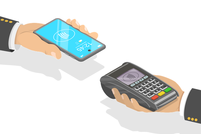 Contactless Secure Payment Using Smartphone and NFC Technology  Illustration