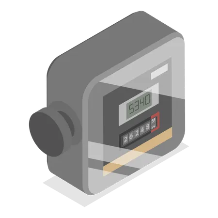 Medidor de electricidad  Ilustración