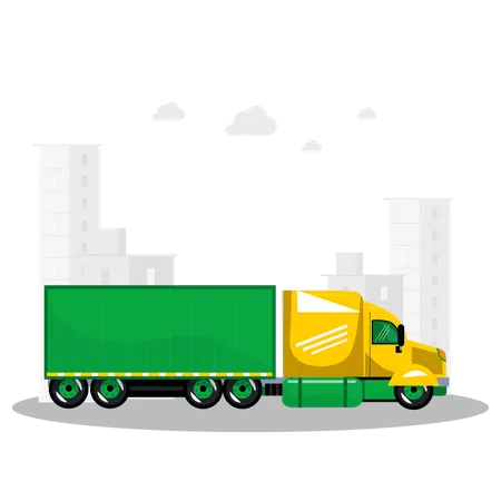 Container-LKW  Illustration