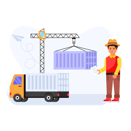 Container Loading Illustration