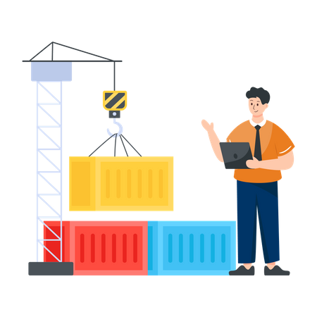 Container Loading Illustration