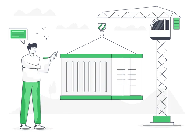 Container Loading  Illustration