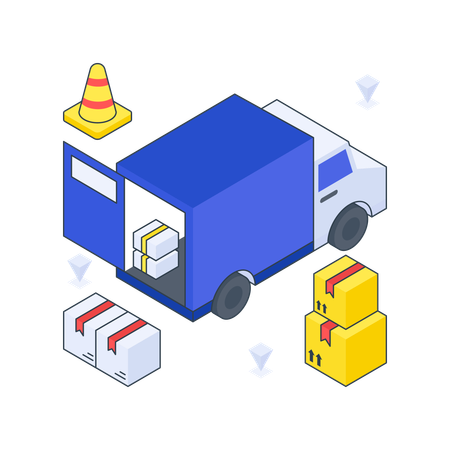 Container Loading  Illustration