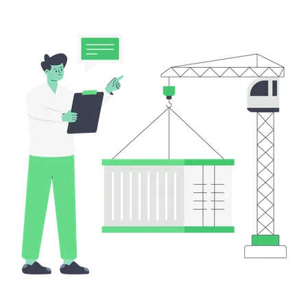 Container Loading  Illustration