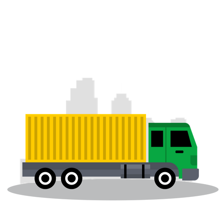 Container Truck Illustration