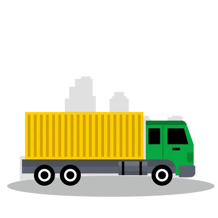 Container Truck Illustration