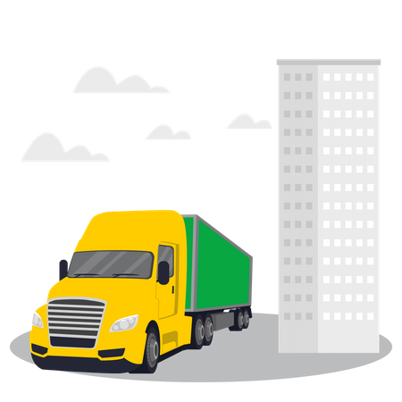 Container Truck  Illustration