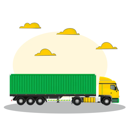 Container Truck  Illustration