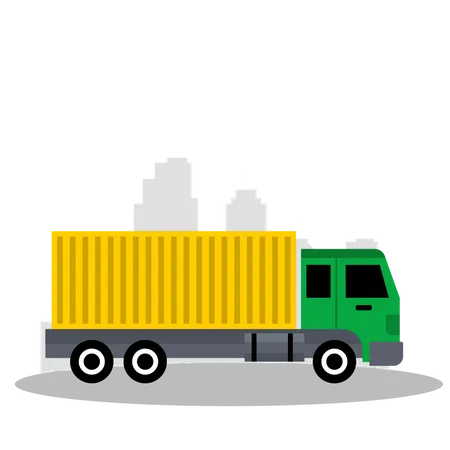 Container Truck  Illustration