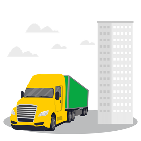 Container Truck  Illustration