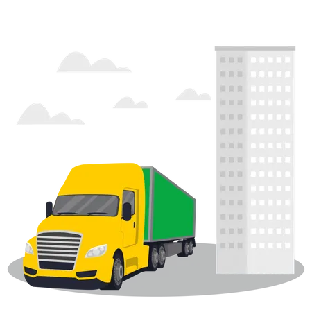 Container Truck  Illustration