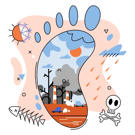 Contaminación atmosférica  Ilustración