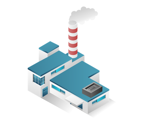 Contaminación de fábrica  Ilustración