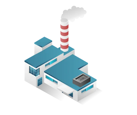 Contaminación de fábrica  Ilustración