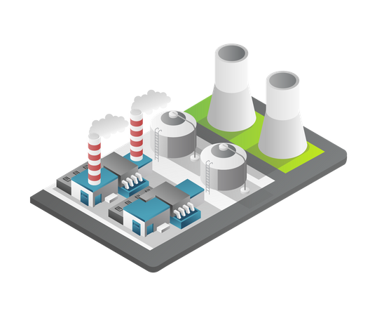 Contaminación de la industria del gas  Ilustración