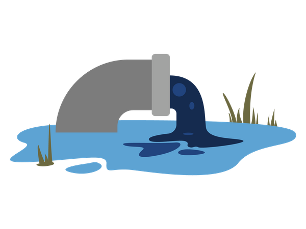 La contaminación del agua  Ilustración