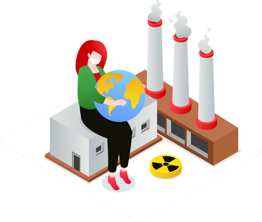 La contaminación del aire  Ilustración