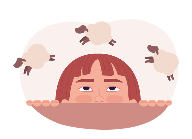 Contar ovejas para dormir  Ilustración