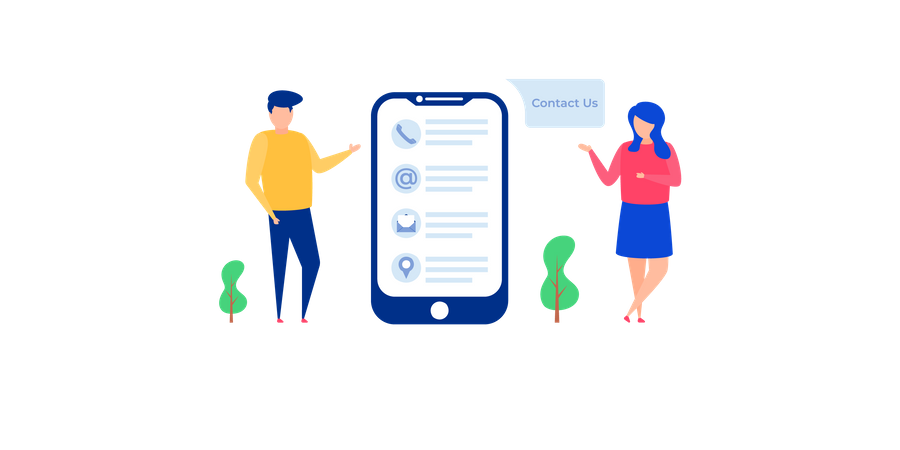 Contattaci nella pagina mobile  Illustration