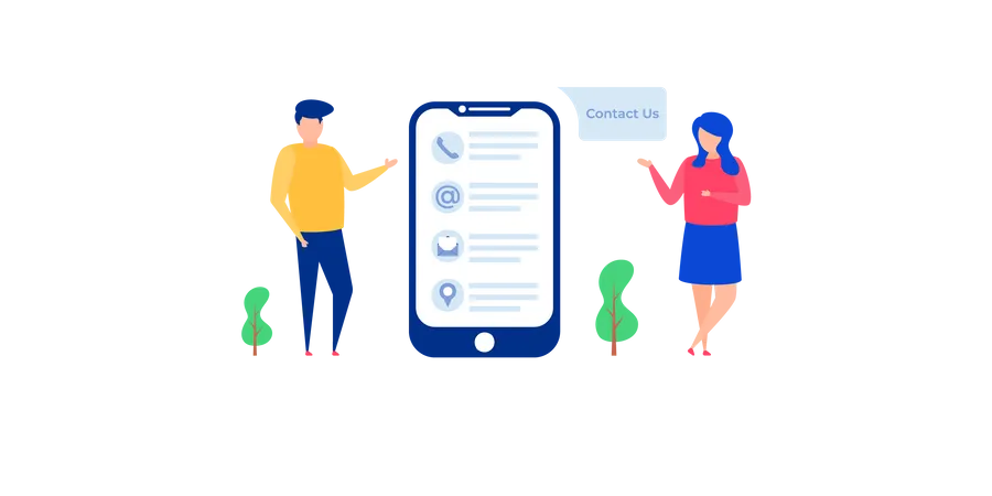 Contattaci nella pagina mobile  Illustration