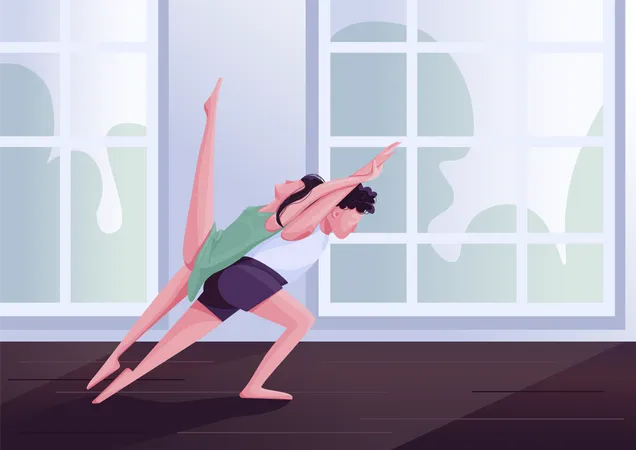 Contemp dancers movements  Illustration