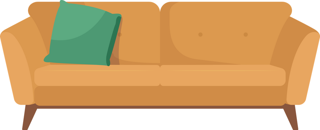 Contemporary couch Illustration