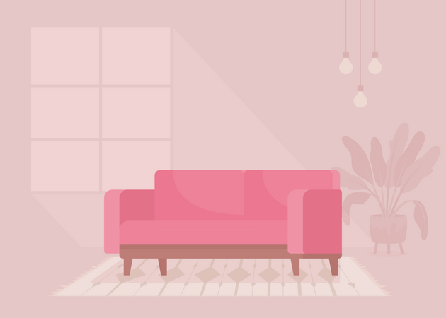 Contemporary couch  Illustration