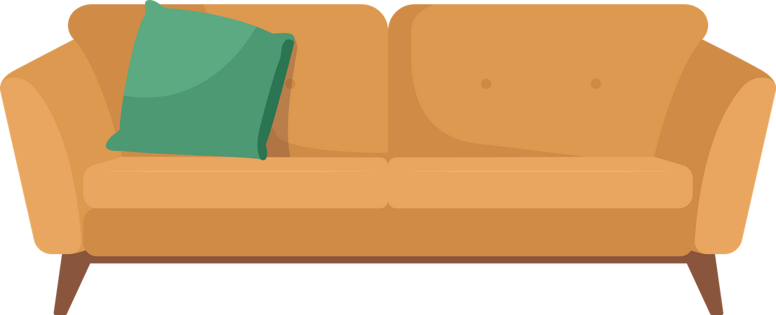 Contemporary couch  イラスト