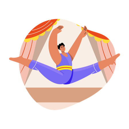 Contemporary dance performed by dancer  Illustration