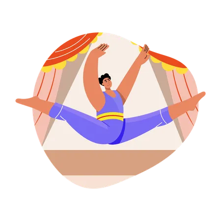 Contemporary dance performed by dancer  Illustration