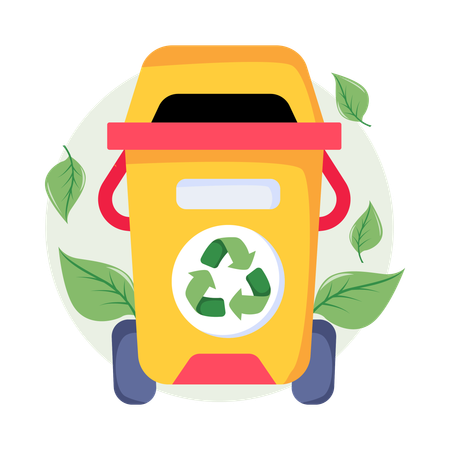 Contenedor de basura  Ilustración