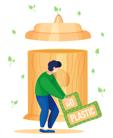 Contenedor de madera grande  Ilustración