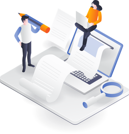 Contenido de blog creativo  Ilustración