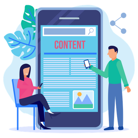 Contenido de redes sociales  Ilustración
