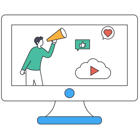 Contenido de televisión inteligente  Ilustración