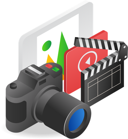Contenido del creador de cortometrajes.  Ilustración