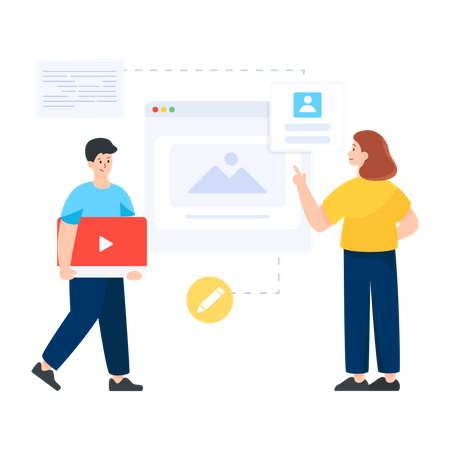 Contenido del sitio web  Ilustración