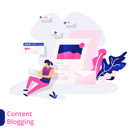 Content Blogging  Illustration