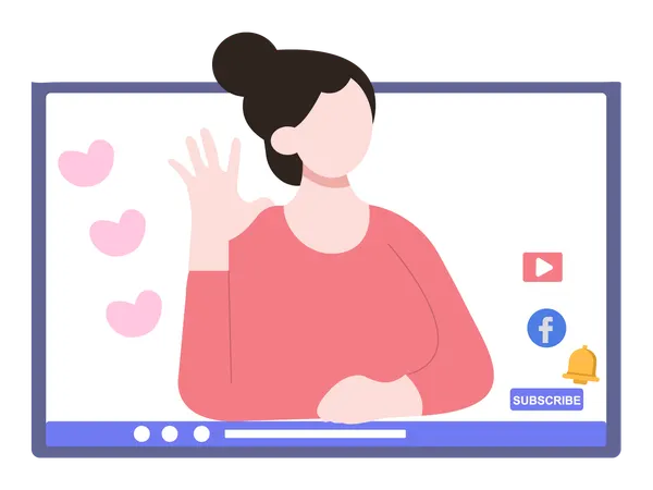 Inhaltsersteller erstellt Live-Sitzung  Illustration