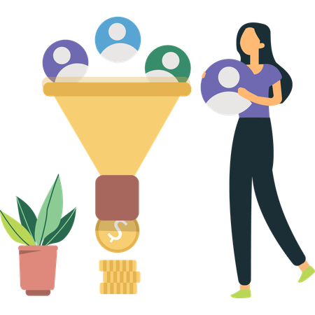 Content Funnel  Illustration