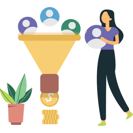 Content Funnel  Illustration