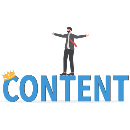 Content is king  イラスト