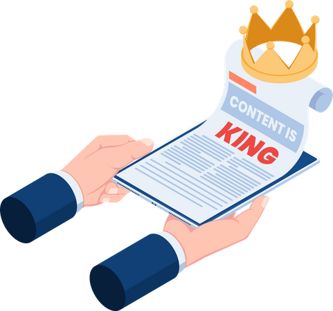 Content is king marketing Illustration