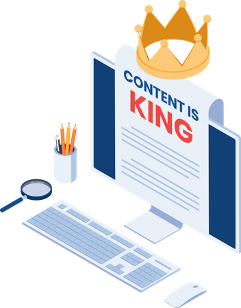 Content is king marketing Illustration