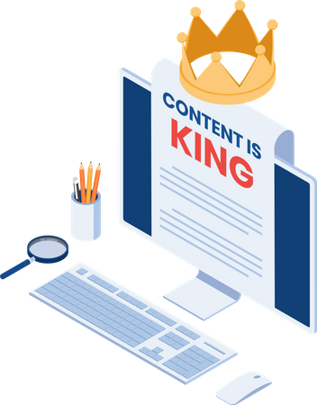 Content is king marketing  Illustration